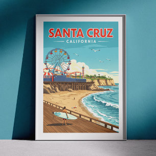 Vintage Santa Cruz California Poster