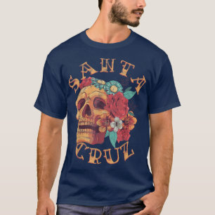 Vintage Santa Cruz California Tattoo CA Ink Skull  T-Shirt