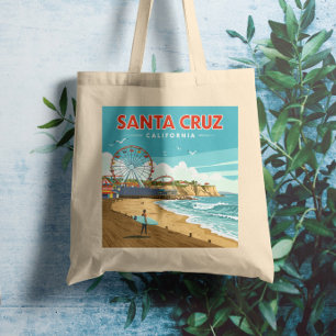 Vintage Santa Cruz California Tote Bag