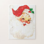 Vintage Santa Cute Xmas Christmas Puzzle<br><div class="desc">Vintage Santa Cute Xmas Christmas Puzzle</div>