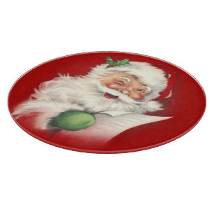 Vintage Santa Cutting Board