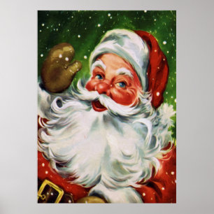 Vintage Santa Face 1 Poster