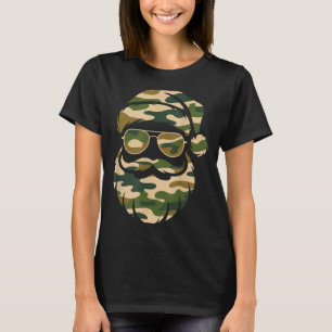 Vintage Santa Face Camouflage Christmas Xmas Camo  T-Shirt