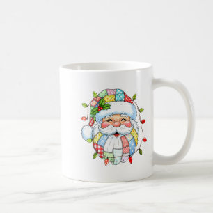 Vintage Santa Face Funny Santa Xmas Lights Christm Coffee Mug
