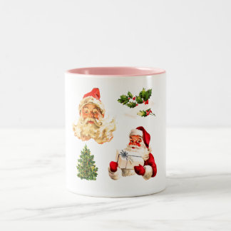 Vintage Santa Face Mugs