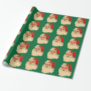 Vintage Santa Face Wrapping Paper