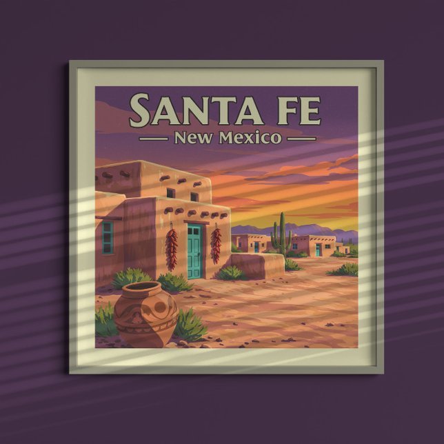 Vintage Santa Fe New Mexico Poster (Creator Uploaded)