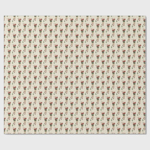 Vintage Santa Golf Wrapping Paper