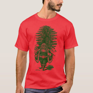 Vintage Santa green ink T-Shirt