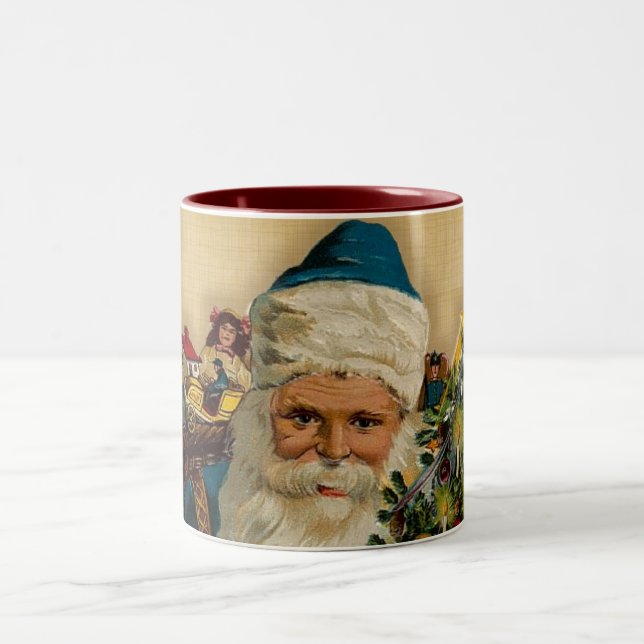 Vintage Santa- Happy Holidays: Coffee Mug (Center)
