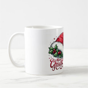 Vintage Santa Hat Merry Christmas Ceramic Coffee M Mug