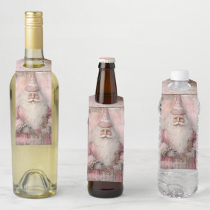 Vintage Santa Holiday Bottle Tag