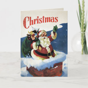 Vintage Santa Holiday Card