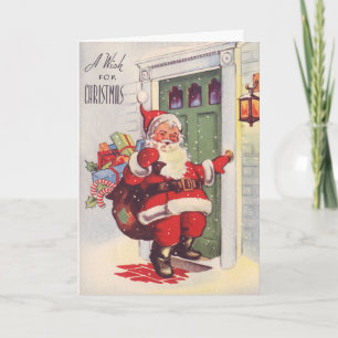 Vintage Santa Holiday Card