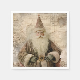 Vintage Santa Holiday Napkin