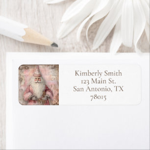 Vintage Santa Holiday Return Address Label