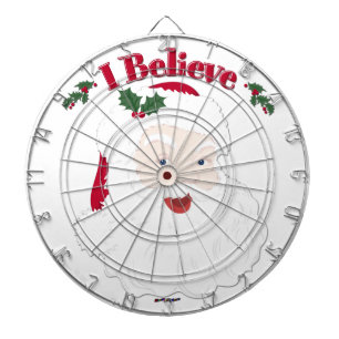 Vintage Santa I Believe Christmas Dartboard