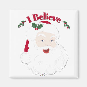 Vintage Santa I Believe Christmas Magnet