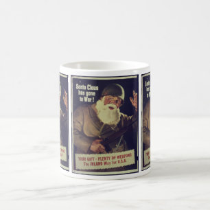 Vintage Santa is Going to War Poster Coffee Mug