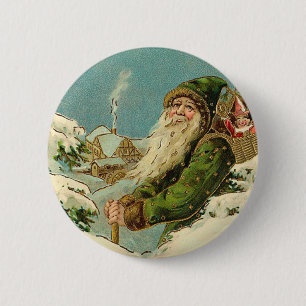 Vintage Santa - Joyeux Noel 6 Cm Round Badge