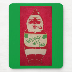 Vintage Santa Mail Bag Mouse Pad