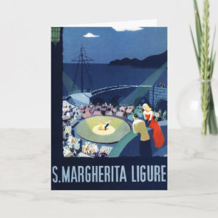 Vintage Santa Margherita Ligure Italy Tourism Card