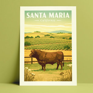 Vintage Santa Maria California Postcard