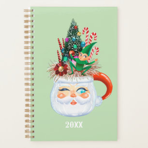 Vintage Santa Mint Green Planner