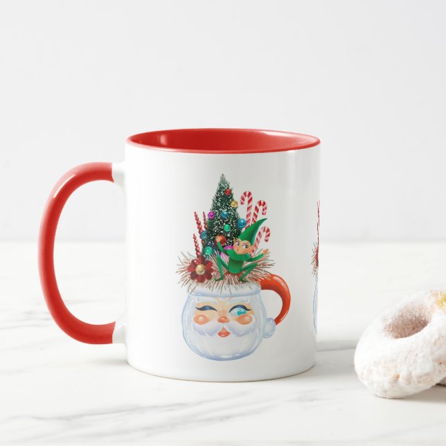 Vintage Santa Mug (With Donut)