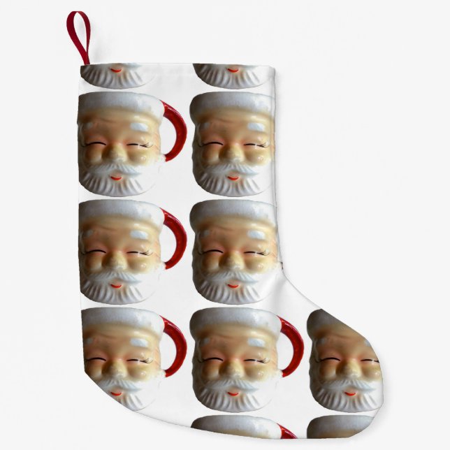 Vintage Santa Mug Christmas Stocking (blinking) (Front)
