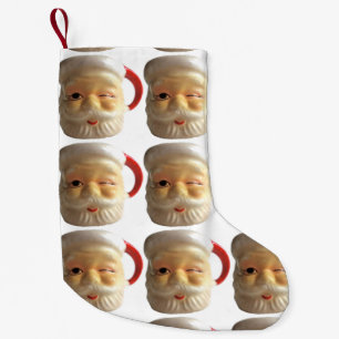 Vintage Santa Mug Christmas Stocking (winking)