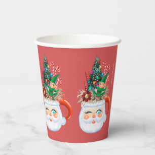 Vintage Santa Mug Paper Cups