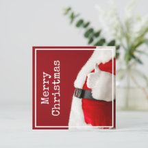 Vintage Santa Photograph Typewriter Text Christmas