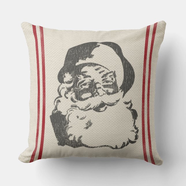 Vintage Santa Pillow (Front)