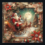 Vintage Santa Poster<br><div class="desc">vintage santa poster</div>