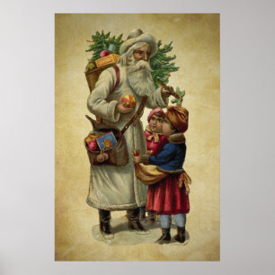 vintage santa poster