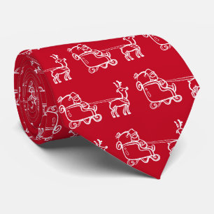 Vintage Santa Red Festive Favours Humour Retro Tie