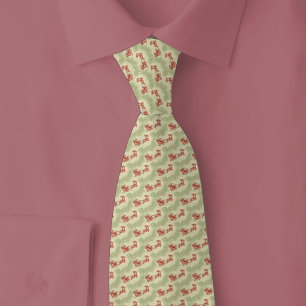 Vintage Santa & Reindeer Tie