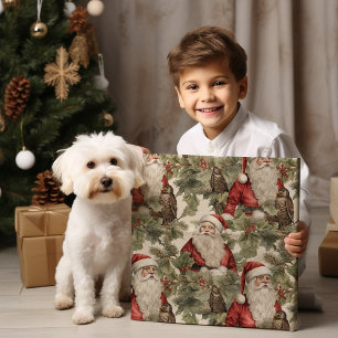 Vintage Santa Retro Wrapping Paper