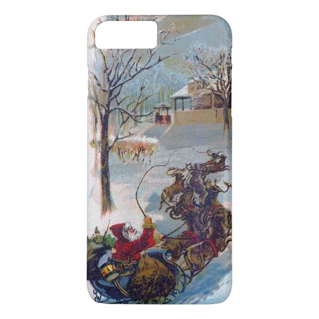 Vintage Santa Sleigh Christmas Case-Mate iPhone Case (Back)