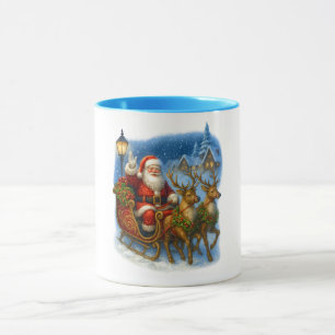 Vintage Santa Sleigh – Retro 90s Christmas , Cosy Mug