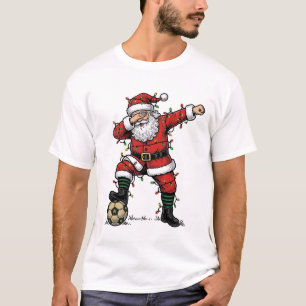 Vintage Santa Soccer Christmas Sports Shirt_1 T-Shirt