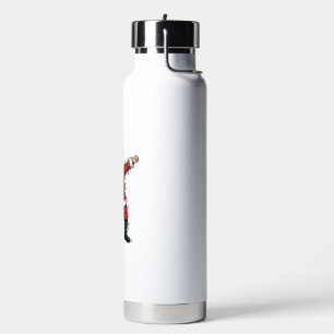 Vintage Santa Soccer Christmas Sports Shirt_1 Water Bottle