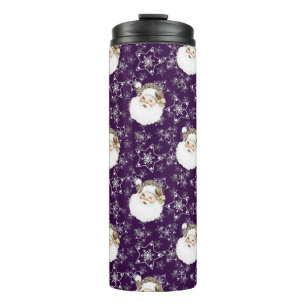 Vintage Santa & Stars Thermal Tumbler