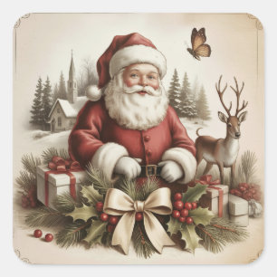 Vintage Santa Stickers