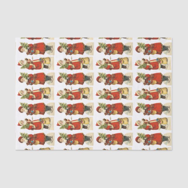 Vintage Santa Tissue Paper (Front)