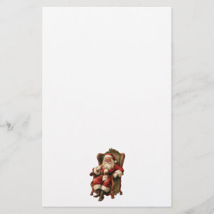 Vintage Santa Traditional Christmas Stationery