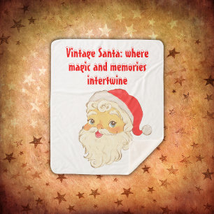 Vintage Santa: where magic and memories intertwine Sherpa Blanket