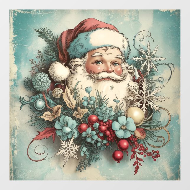 Vintage Santa Window Cling (Sheet)