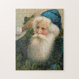 Vintage Santa with Blue Cap Jigsaw Puzzle